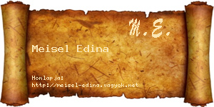 Meisel Edina névjegykártya
